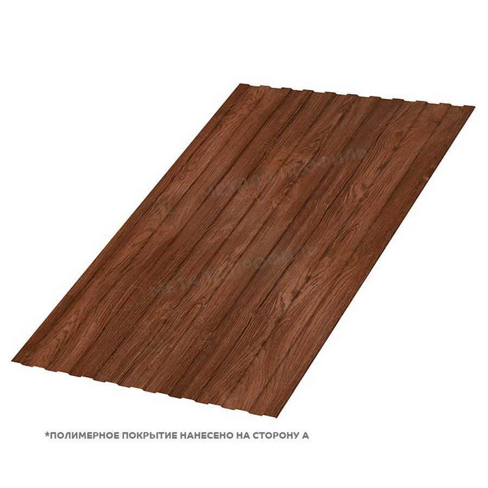 Профлист Металл Профиль С-8 0,5 ECOSTEEL® Мореный Дуб A