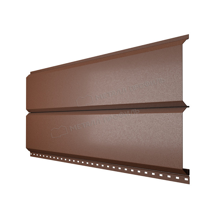 Сайдинг МЕТАЛЛ ПРОФИЛЬ Lбрус-15х240 (VALORI-20-Brown-0.5)