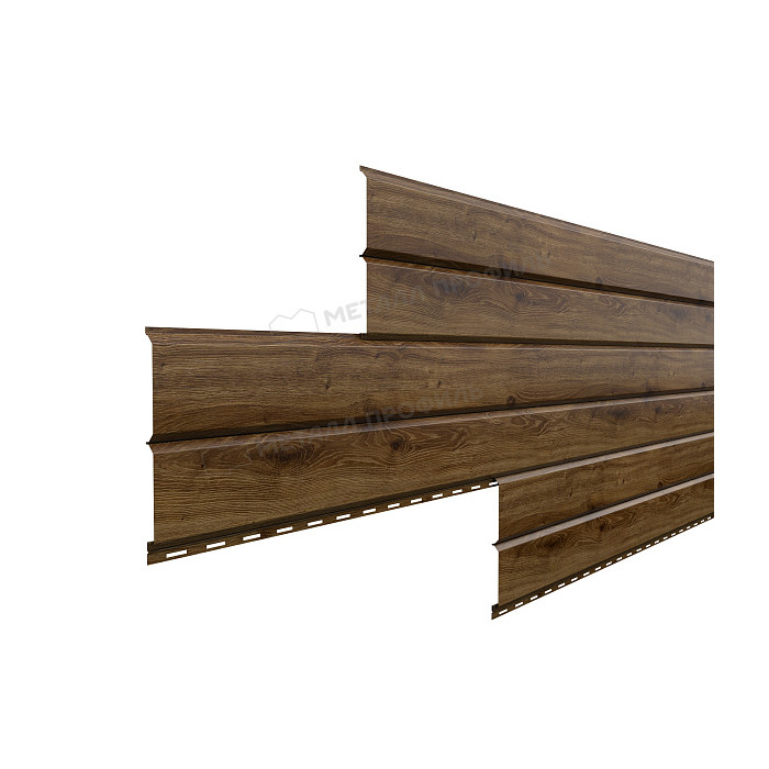 Сайдинг МЕТАЛЛ ПРОФИЛЬ Lбрус-15х240 (ECOSTEEL_MA-12-Античный Дуб-0.45)