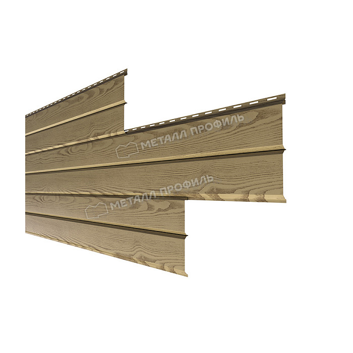 Сайдинг МЕТАЛЛ ПРОФИЛЬ Lбрус-XL-14х335 (ECOSTEEL_MA-01-Сосна-0.5)