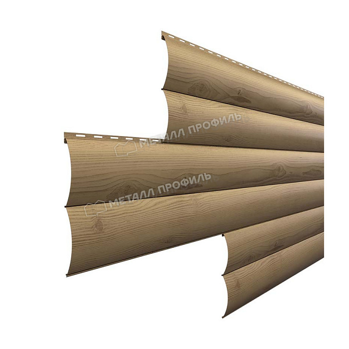 Сайдинг МЕТАЛЛ ПРОФИЛЬ Woodstock-Н-28х330 (ECOSTEEL_MA-01-Сосна-0.5)