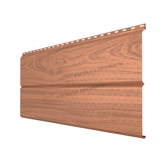 Софит МЕТАЛЛ ПРОФИЛЬ перфор. Lбрус-XL-14х335 (ECOSTEEL_T-01-Кедр-0.5)